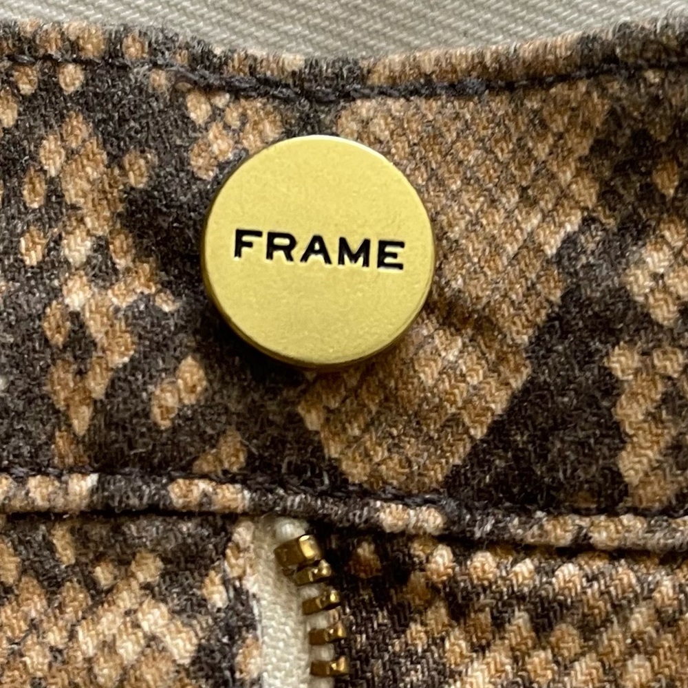 FRAME Le High Straight Python Snakeskin Jeans NWT - image 6